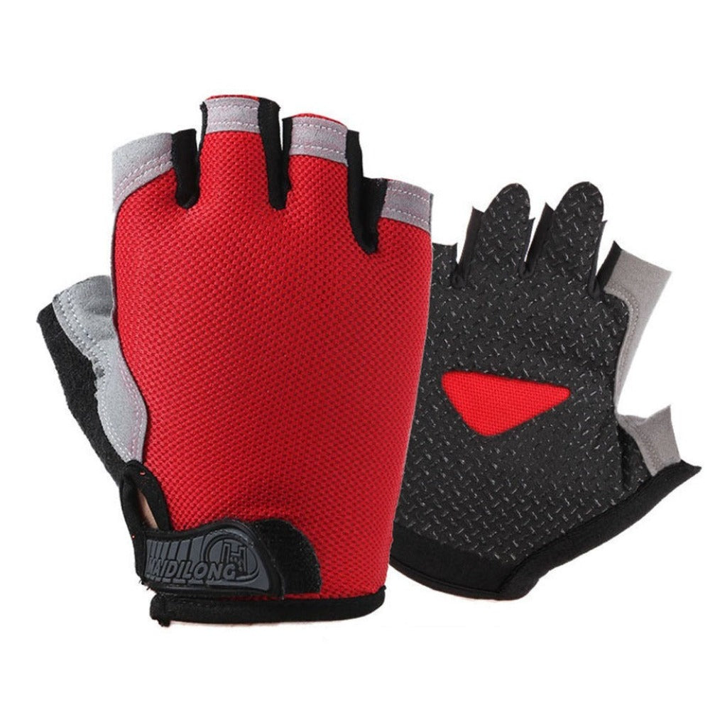 Silicone Palm Hollow Back Gym Gloves