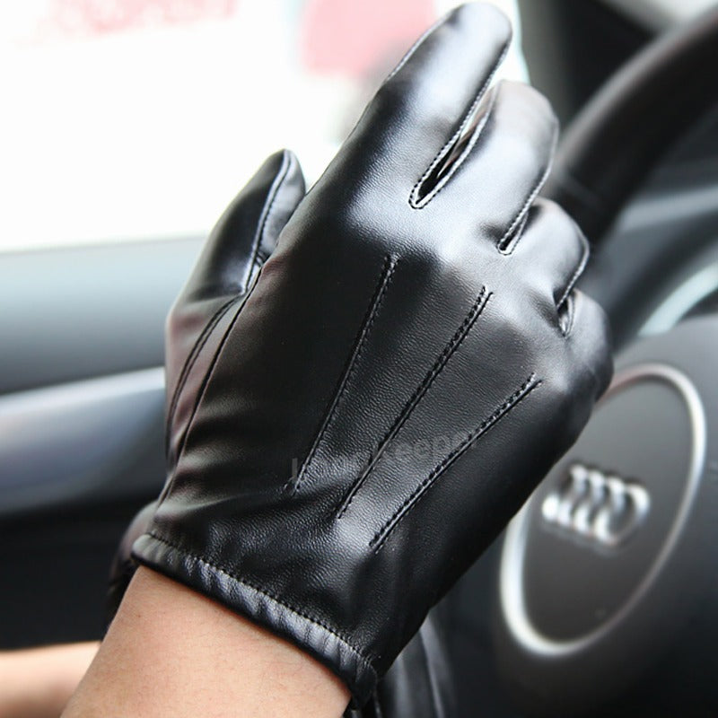 Luxurious Leather Black Gloves