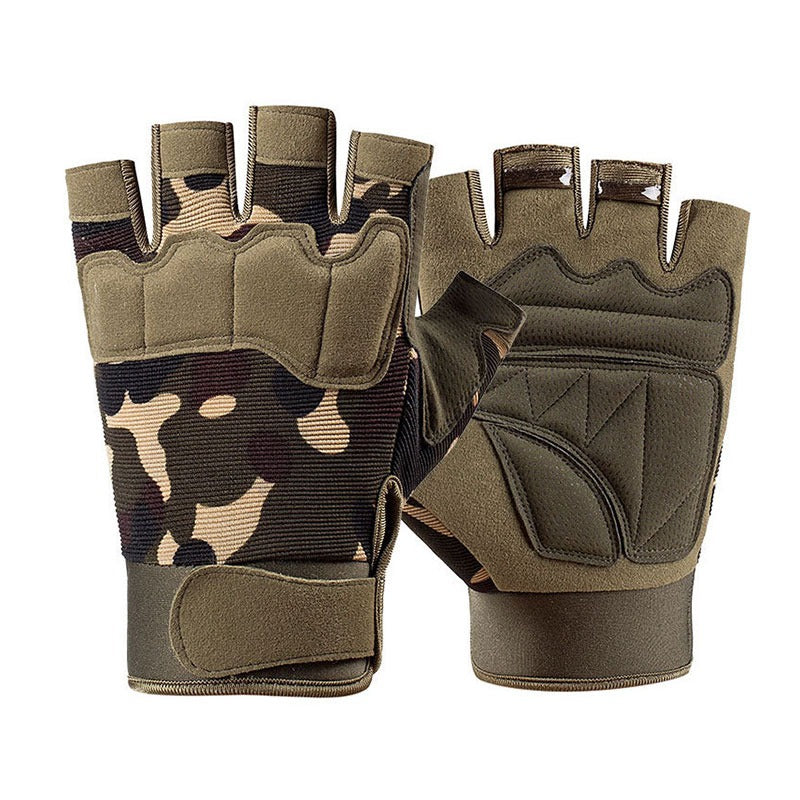 Military Army Shooting Fingerless Gloves